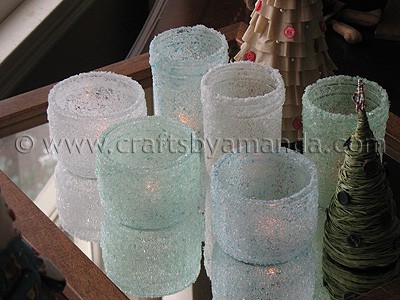 Recycled Home Decor on Epsom Salt Luminaries  Some Winter Beauty   Crafts By Amanda