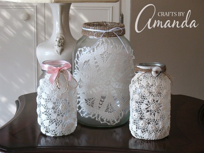 What are some easy craft projects using mason jars?