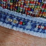 Recycled Denim Beaded Bracelet