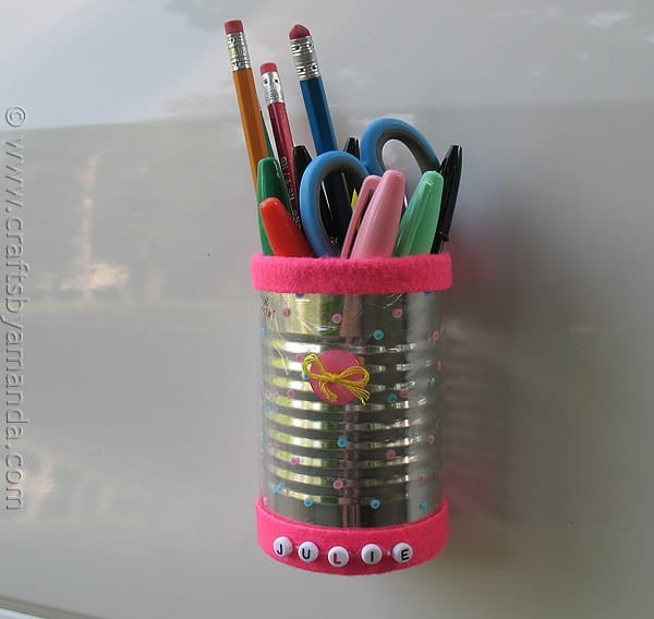 Magnetic Locker Pencil Holder - CraftsbyAmanda.com