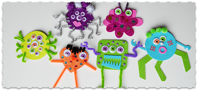 Glitter Foam Monsters