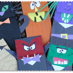halloween paper bag puppets print