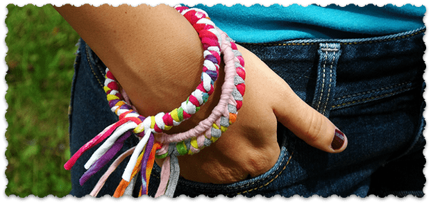 Make Bracelets from Recycled T-shirts