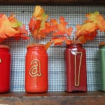 Paint Coated Jar Vases for Fall - CraftsbyAmanda.com