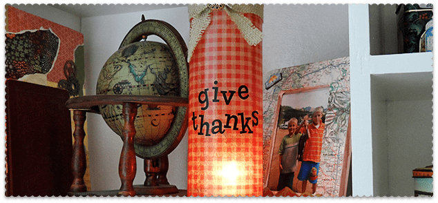 Thanksgiving Luminary Vase