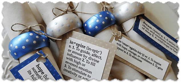 Polka Dot Pearl Napkin Rings