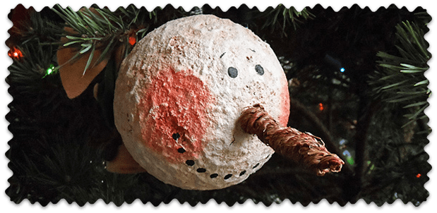 Jumbo Vintage Snowman Ornament