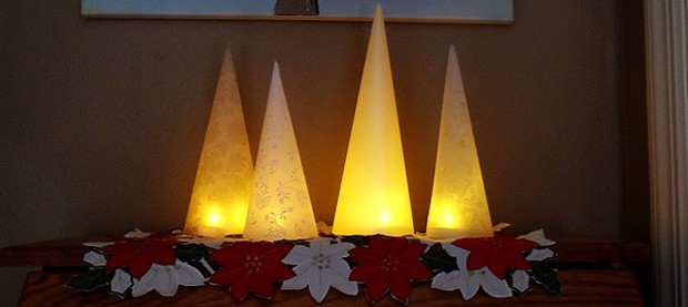 5 Minute Winter Tree Lanterns