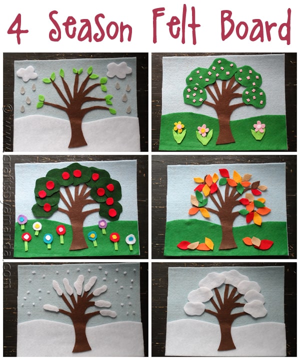 4 Seasons Felt Board Craft by CraftsbyAmanda.com @amandaformaro