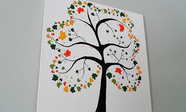 Shamrock Tree on Canvas