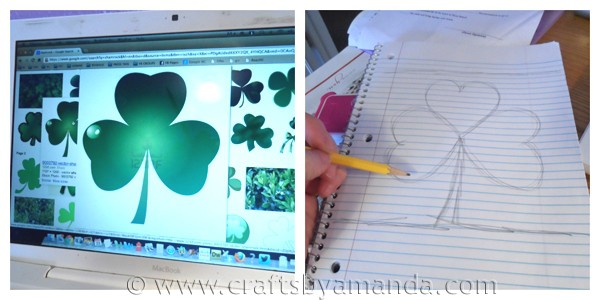 Shamrock Crafts: Shamrock Tree on Canvas by CraftsbyAmanda.com @amandaformaro