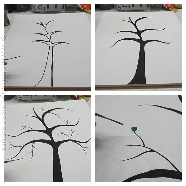 Shamrock Crafts: Shamrock Tree on Canvas by CraftsbyAmanda.com @amandaformaro
