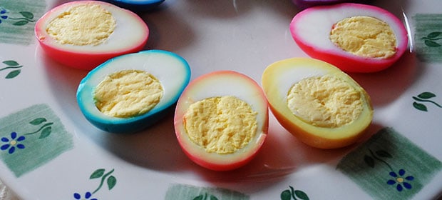 Rainbow Colored Easter Eggs