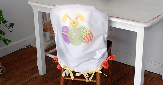 Easter Egg and Bunny Chair Cover
