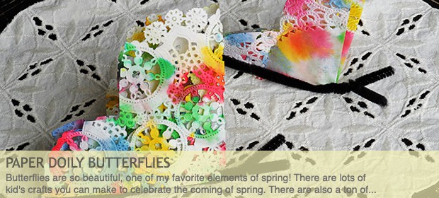 Butterfly Craft: Paper Doily Butterflies