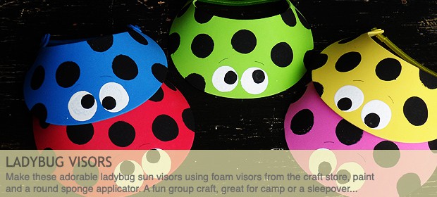 Ladybug Craft: Sun Visors