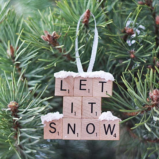 Let it Snow - Scrabble Tile Ornament