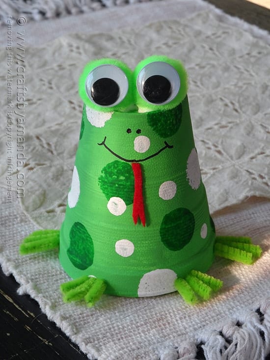 Foam Cup Frog Craft - Crafts by Amanda