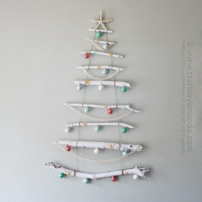 Coastal Branch Tree for Christmas by Amanda Formaro, Crafts by Amanda