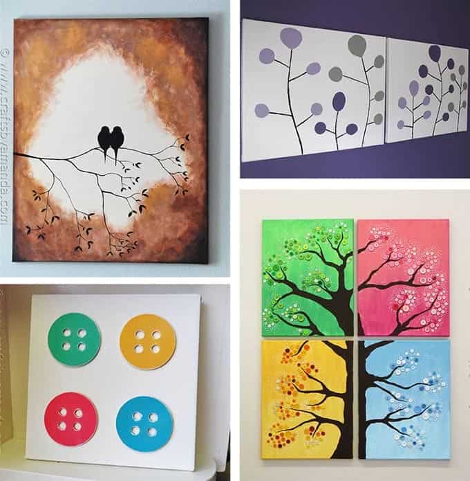 DIY Canvas Wall Art Ideas 30 Canvas Tutorials