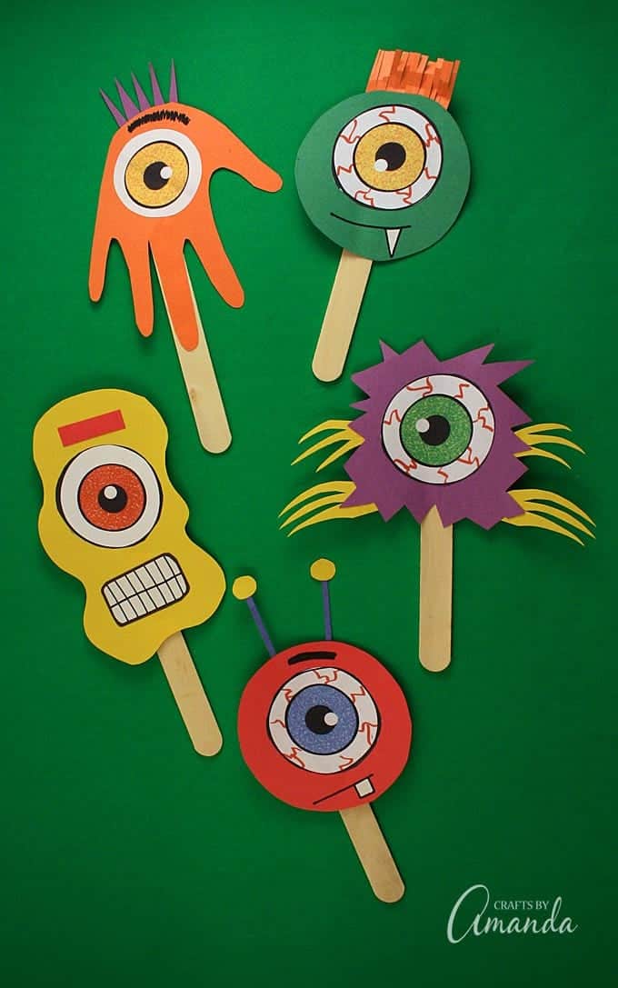 Popsicle Stick Monsters: fun craft stick puppets