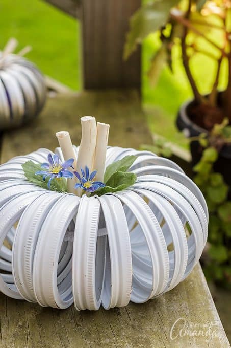 Mason Jar Lid Pumpkins One Pumpkin Several Designs To Make