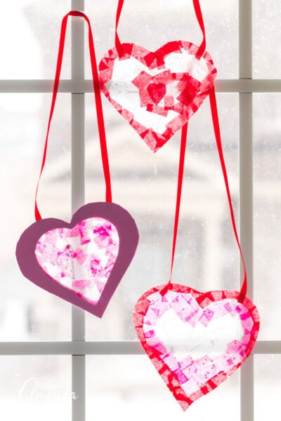 Heart Suncatcher Tutorial Crafts By Amanda Valentine S Day Crafts