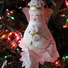 Light Bulb Angel Ornament