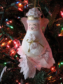 Light Bulb Angel Ornament