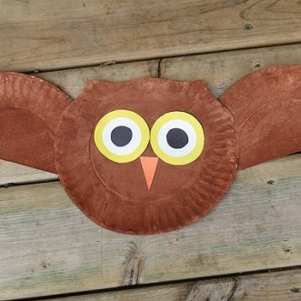 Paper Plate Owl Craft: make a cute owl from a paper plate