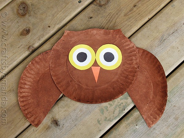 Paper Plate Owl Craft by @amandaformaro CraftsbyAmanda.com
