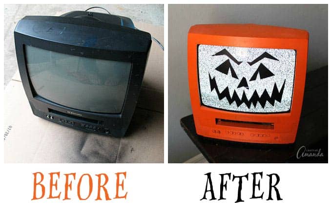 How to make a spooky Jack O'Lantern TV! A great conversation piece too, parents and kids alike will be commenting on how cool it is!