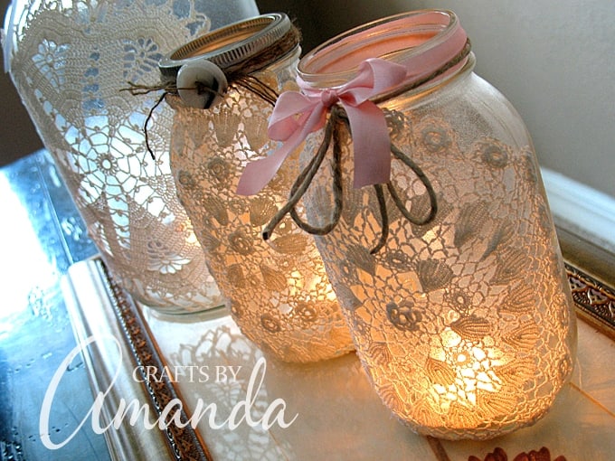 Doily luminaries