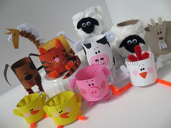 Cardboard Tube Farm Animals