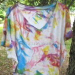 tie dye shirt on a hanger