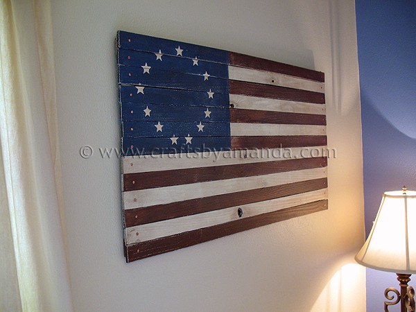 PB Inspired Rustic Colonial American Flag