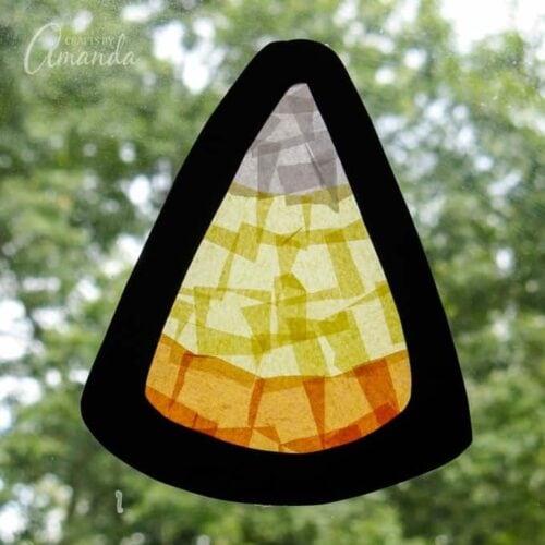 faux stained glass candy corn