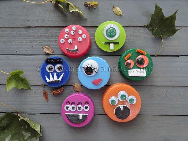 Plastic Lid Monsters