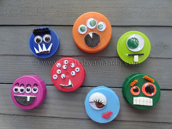 Plastic Lid Monsters