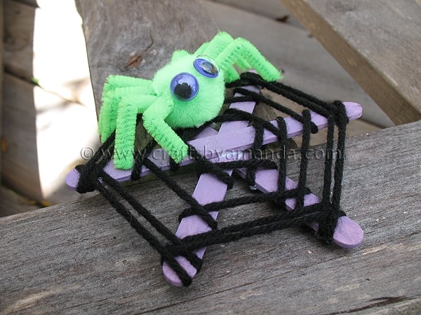 Craft Stick Spider Web
