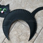 Paper Plate Black Cat