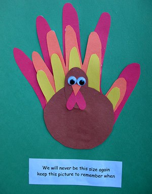 Family Handprint Turkey - Crafts by Amanda