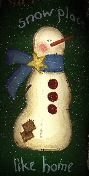 Snowman Painted Jar: Snow Place Like Home by Amanda Formaro