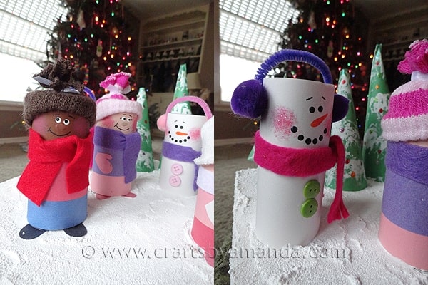Cardboard Tube Children & Snowmen