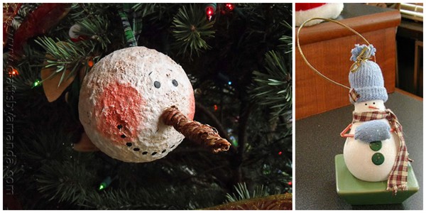 Snowman Ornaments by Amanda Formaro of Crafts by Amanda