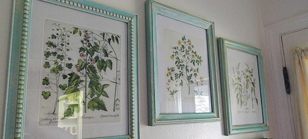 Aged Frames with Botanical Prints - Crafts by Amanda