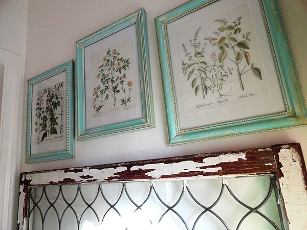 Aged Frames with Botanical Prints