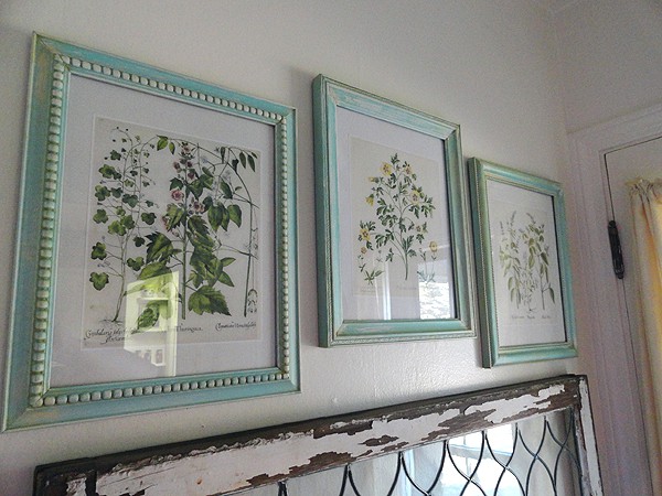 Aged Frames with Botanical Prints