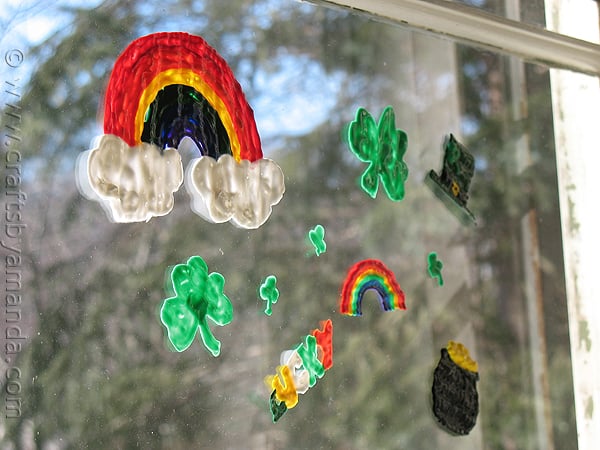 St. Patrick s Day Window Clings Crafts by Amanda