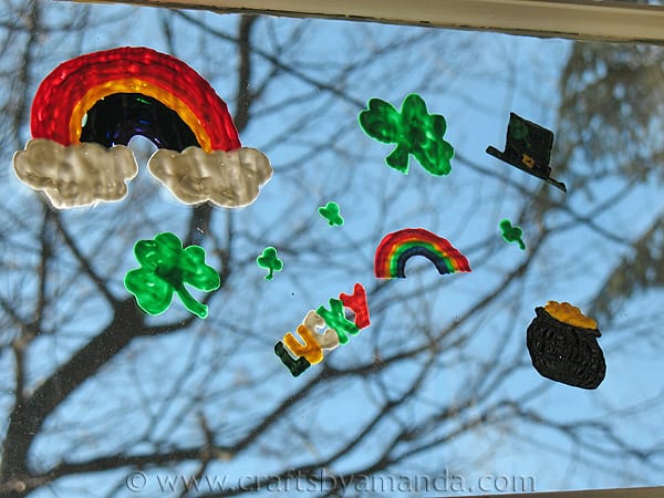 window gel clings for st patricks day